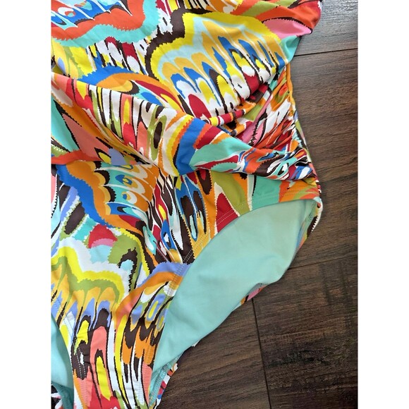 Bleu by Rod Beattie Women's Break The Mold Shirred One-Piece Swimsuit Multi 12 - Picture 4 of 9